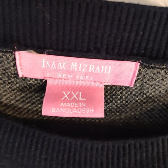 Isaac Mizrahi NY Olive Green Black Camo Long Sleeve Soft Knit Sweater Size XXL - Picture 10 of 12